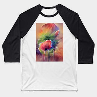 SURREAL POPPY IN A JAR HIGHLY COLORED Baseball T-Shirt